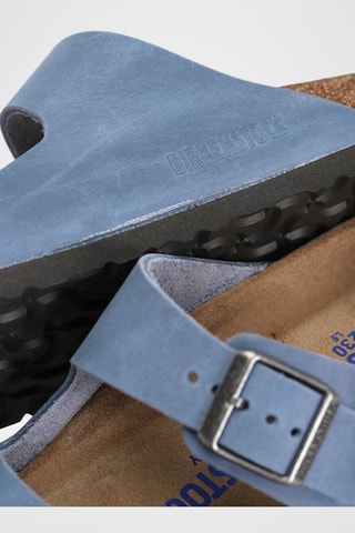 Leren Muiltjes Arizona - Blauw - Smal