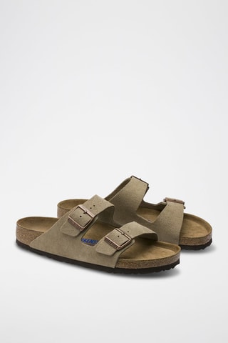 Nubuck Muiltjes Arizona Soft Footbed - Taupe - Smal