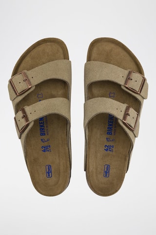 Nubuck Muiltjes Arizona Soft Footbed - Taupe - Smal