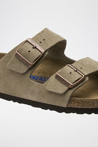 Nubuck Muiltjes Arizona Soft Footbed - Taupe - Smal