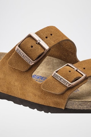 Nubuck Muiltjes Arizona Soft Footbed - Camel - Smal