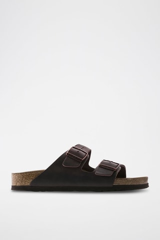 Leren Muiltjes Arizona - Bruin - Smal