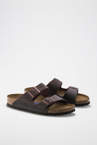 Leren Muiltjes Arizona - Bruin - Smal