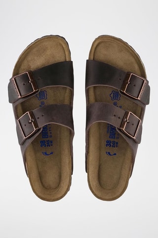 Leren Muiltjes Arizona - Bruin - Smal