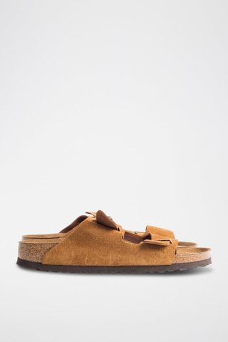 Mules en nubuck Arizona - Camel - Etroite