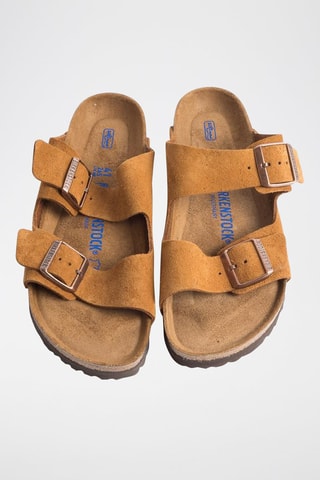 Mules en nubuck Arizona - Camel - Etroite