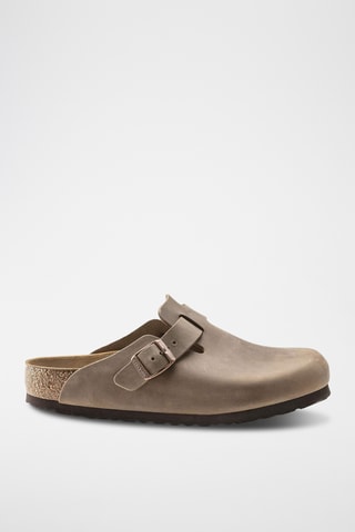 Leren Clogs Boston - Bruin - Normaal