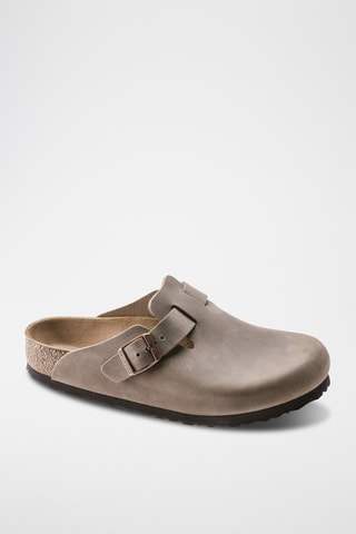 Leren Clogs Boston - Bruin - Normaal