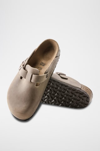 Leren Clogs Boston - Bruin - Normaal