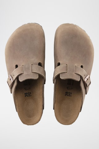 Leren Clogs Boston - Bruin - Normaal