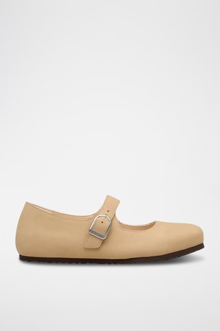 Nubuck Mary Janes Santa Clarita - Beige