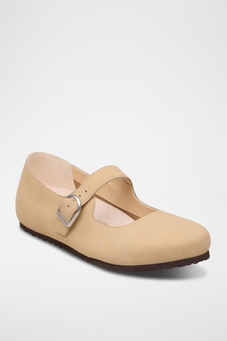 Nubuck Mary Janes Santa Clarita - Beige