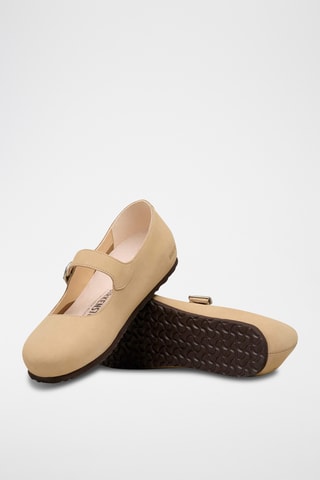 Nubuck Mary Janes Santa Clarita - Beige