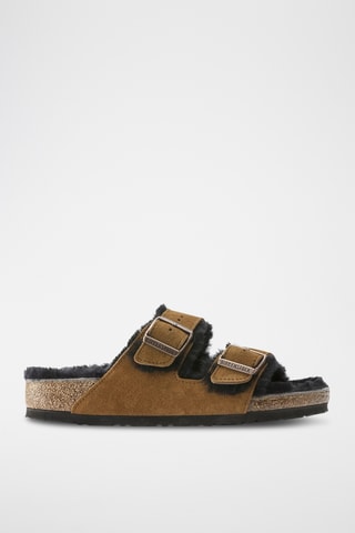 Gevoerde Wollen en Nubuck Muiltjes Arizona - Bruin - Normaal