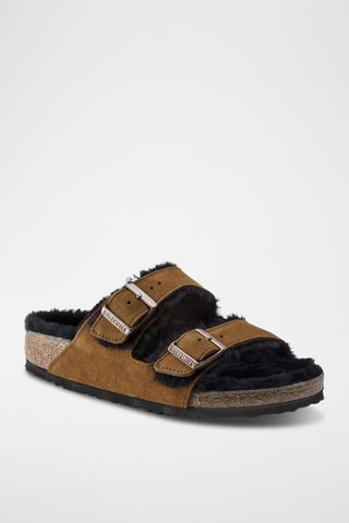 Gevoerde Wollen en Nubuck Muiltjes Arizona - Bruin - Normaal