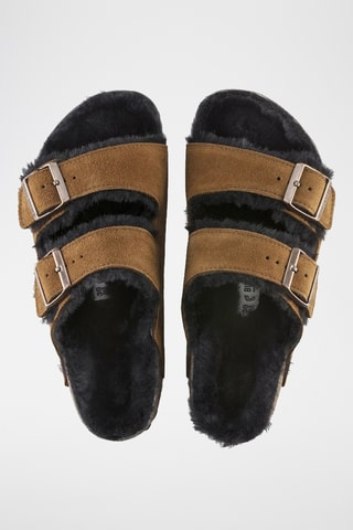 Gevoerde Wollen en Nubuck Muiltjes Arizona - Bruin - Normaal