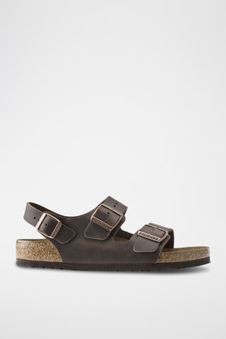 Leren Sandalen Milano - Bruin - Smal