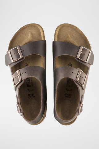 Leren Sandalen Milano - Bruin - Smal