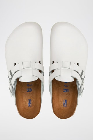 Sabots en cuir Kay SL - Blanc - Etroite