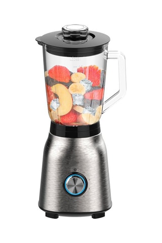 Batidora de vaso - 1,5 l - 1250 W - 5 velocidades - Plateado y negro