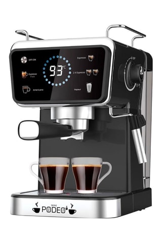 Cafetera expreso digital - 1,5 l - 1350 W - Plateado y negro