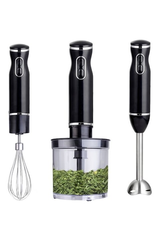 Batidora de mano multifunción - 500 ml - 600 W - 2 velocidades - Negro