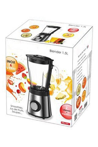 Batidora de vaso - 1,5 l - 500 W - Negro