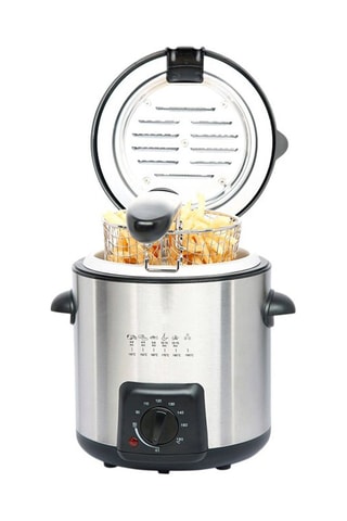 Freidora eléctrica 2 en 1 de acero inoxidable - 840 W