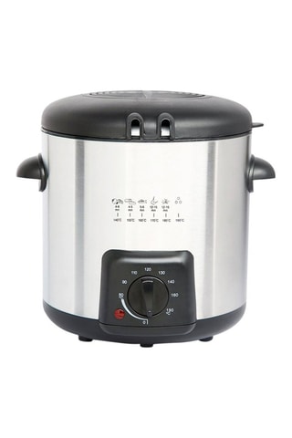 Freidora eléctrica 2 en 1 de acero inoxidable - 840 W