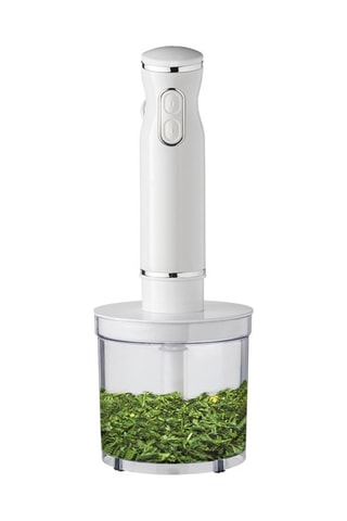 Batidora de mano multifunción - 500 ml - 600 W - 2 velocidades - Blanco