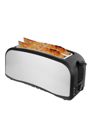 Tostadora - 1400 W - 2 ranuras - Plateado y negro