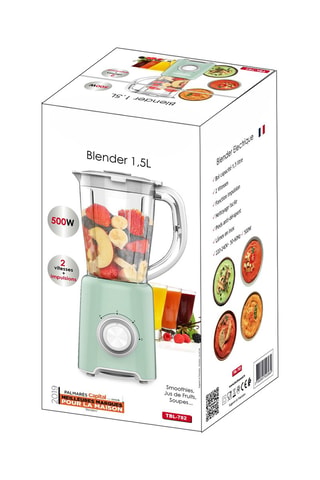 Batidora de vaso - 1,5 l - 500 W - 2 velocidades - Verde