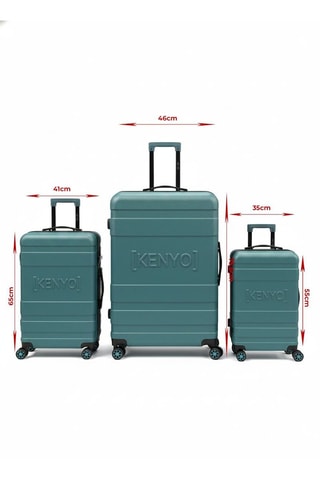 Set de 3 valises - Bleu - 55/65/75,5 cm - Bleu