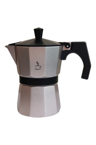Cafetera italiana - 3 tazas - Negro y gris