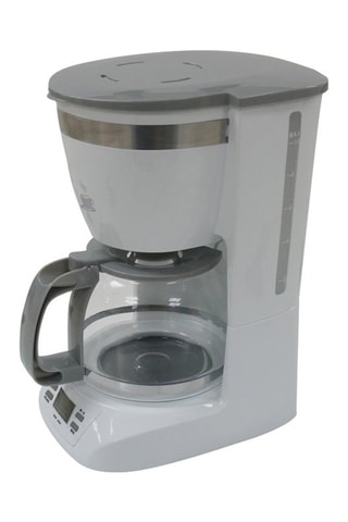 Cafetera eléctrica programable - 1,25 l - 800 W - 10/12 tazas - Gris