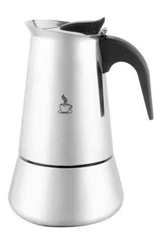 Cafetera italiana - 9 tazas - Negro y gris