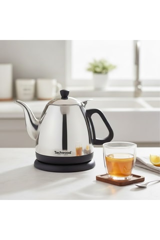 Hervidor de acero inoxidable - 0,8 l - 1350 W - Negro