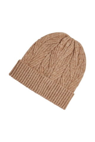 Gorro de punto de ochos - Marrón