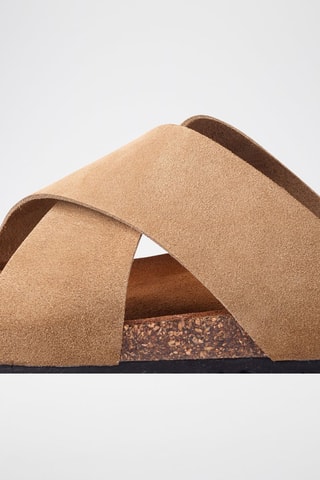 Sandalias de nobuk - Marrón