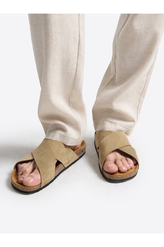 Sandalias de nobuk - Marrón