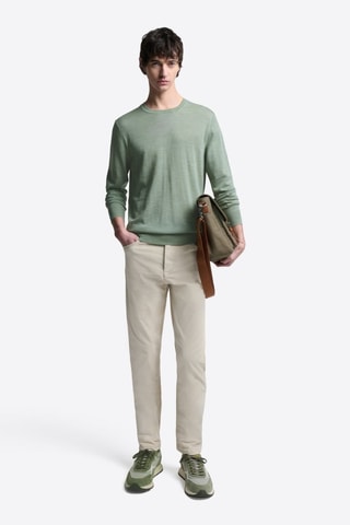 Jersey de lana merino - Verde oliva