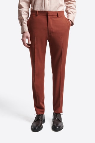 Pantalón slim fit - Rojo teja