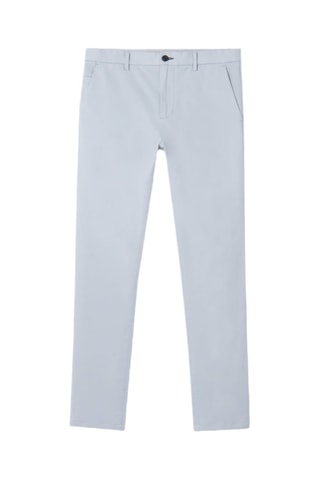 Pantalón slim fit de algodón orgánico - Celeste