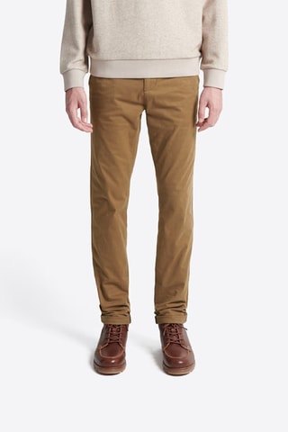 Pantalón chino slim fit de algodón orgánico - Camel