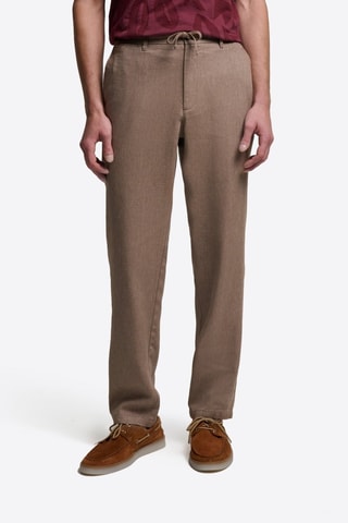 Pantalón chino de lino - Marrón