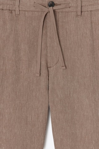 Pantalón chino de lino - Marrón