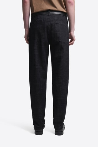 Pantalón chino regular fit - Negro jaspeado