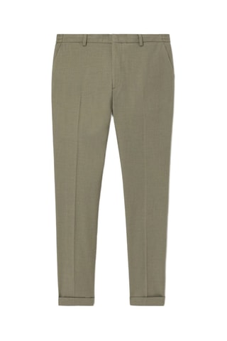 Pantalón slim fit - Verde almendra