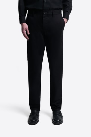 Pantalón slim fit de algodón orgánico - Negro