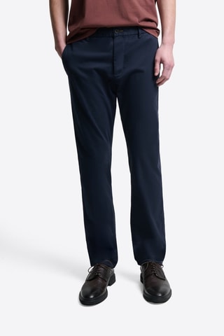 Pantalón chino slim fit de algodón orgánico - Azul marino